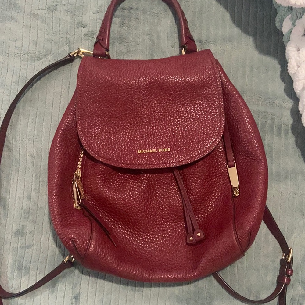 Michael Kors Viv large leather backpack